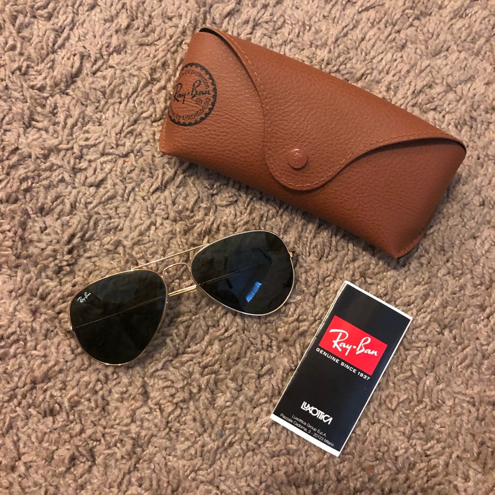 Ray-Ban Aviator Classic in Gold/Green